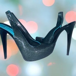gianmarco lorenzi teal/black heels